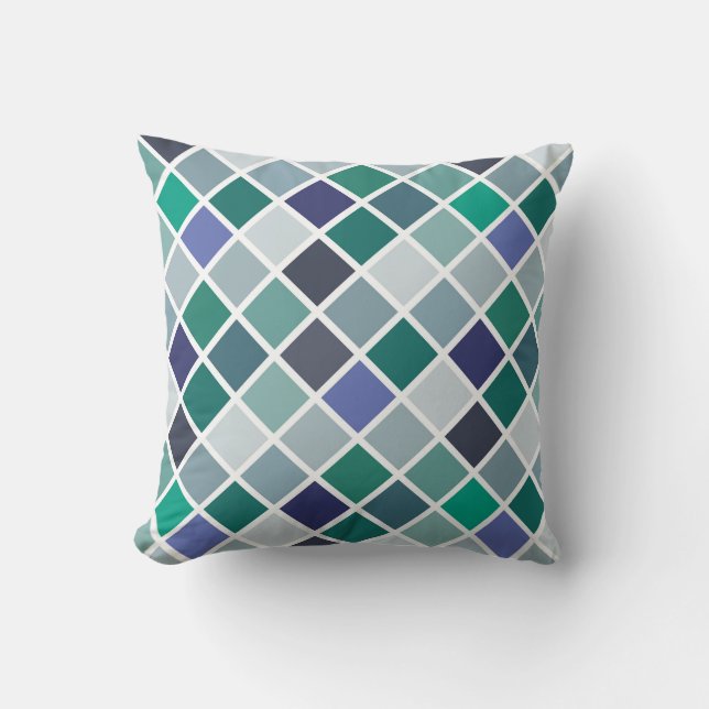 Coussin Motif Blue Diamond (Recto)