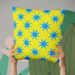 Coussin Motif Blue Star