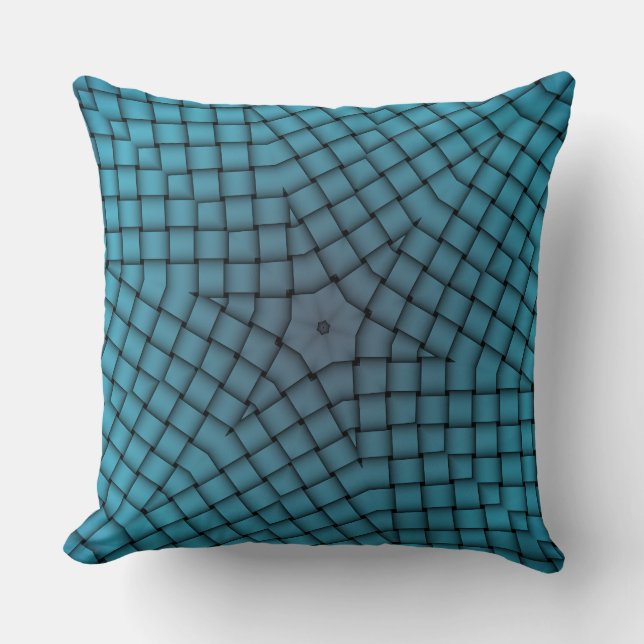 Coussin Motif Blue Star Woven (Recto)