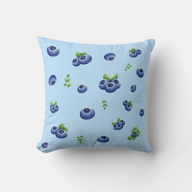 Coussin Motif Blueberry (Recto)