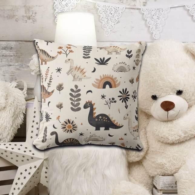 Coussin Motif Boho Jungle Dinosaur (Créateur téléchargé)