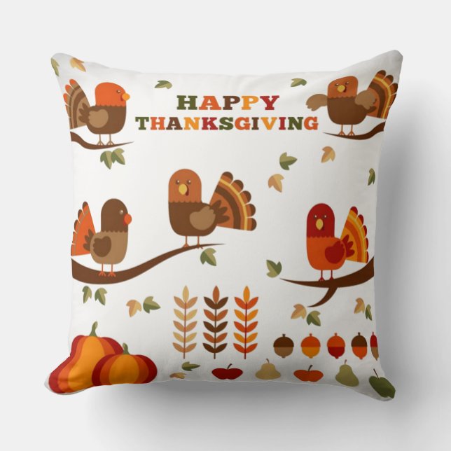 Coussin Motif bon thanksgiving (Recto)