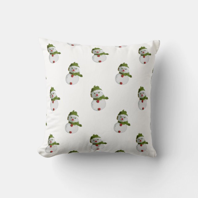 Coussin Motif Bonhomme de Neige (Recto)