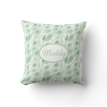 Motif botanique abstrait de feuilles vertes 