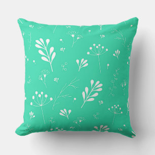 Coussin Motif botanique avec élément floral minimaliste