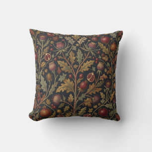Coussin Motif botanique de chardon et de grenade