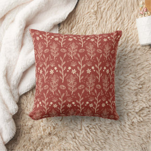 Coussin Motif botanique de Red Fall Foliage