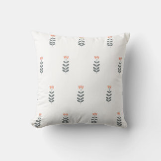 Coussin motif botanique sans couture avec des fleurs en mi