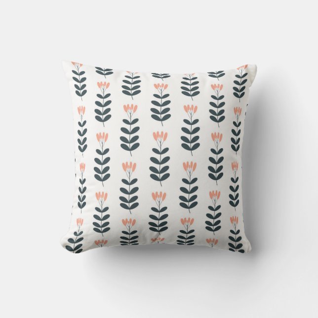 Coussin motif botanique sans couture avec des fleurs sur f (Recto)