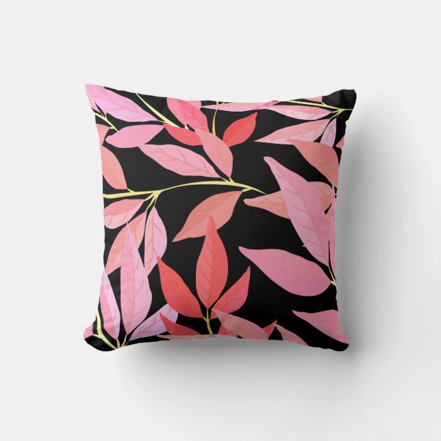 Coussin Motif botanique sans couture avec feuilles. Somme  (Recto)