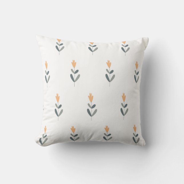 Coussin motif botanique sans couture avec petites fleurs (Recto)