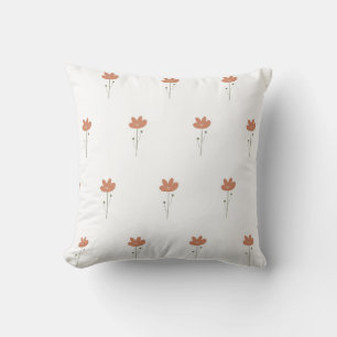 Coussin motif botanique sans couture vectoriel avec des fl
