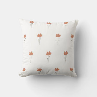 Coussin motif botanique sans couture vectoriel avec des fl