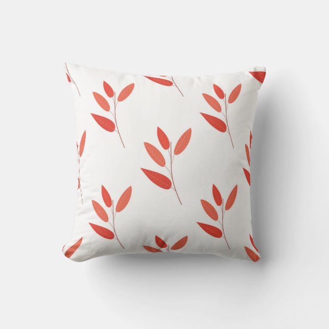 Coussin motif botanique simple et transparent avec pl bril (Recto)