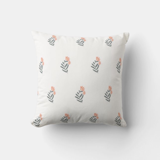 Coussin motif botanique vectoriel sans couture avec des fl (Recto)