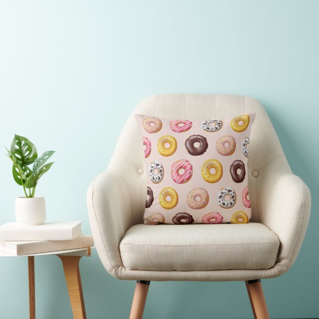 Coussin Motif Boutique de boulangerie Donut (Chaise)