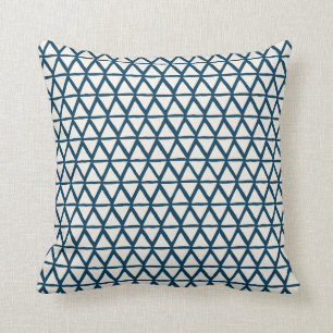 Coussin Motif branché de treillis de diamant de la Crème e