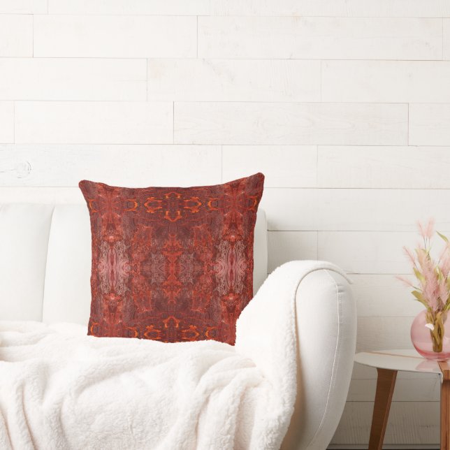 Coussin Motif Brown en cuir de luxe texturé (Canapé)