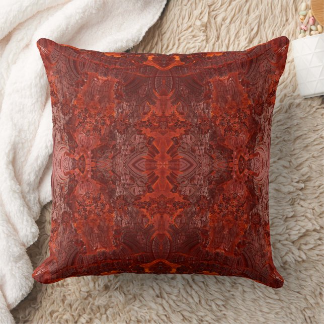 Coussin Motif Brown en cuir de luxe texturé (Couverture)