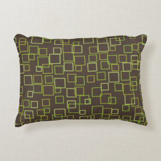 Coussin Motif Brown Retro Green