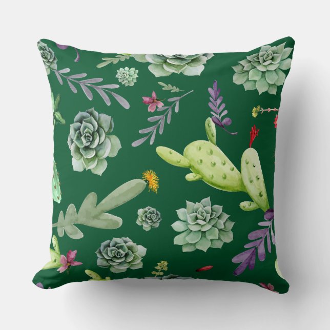 Coussin Motif Cactus 3 (Recto)