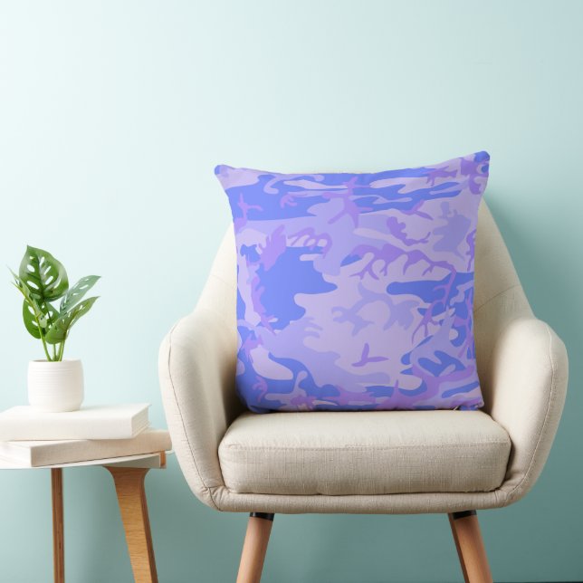 Coussin Motif Camouflage bleu clair (Chaise)