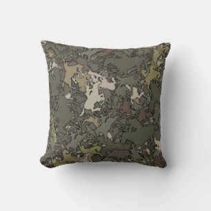 Coussin Motif Camouflage Cowboy