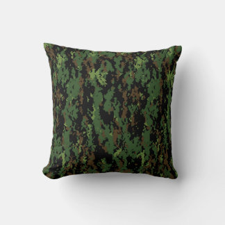 Coussin Motif Camouflage de la jungle numérique