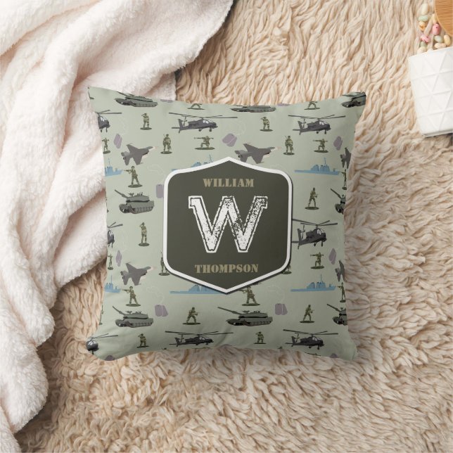Coussin Motif camouflage vert de l'armée militaire (Couverture)