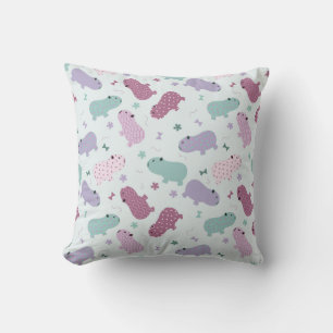 Coussin motif capybara