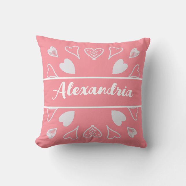 Coussin Motif cardiaque personnalisé (Recto)