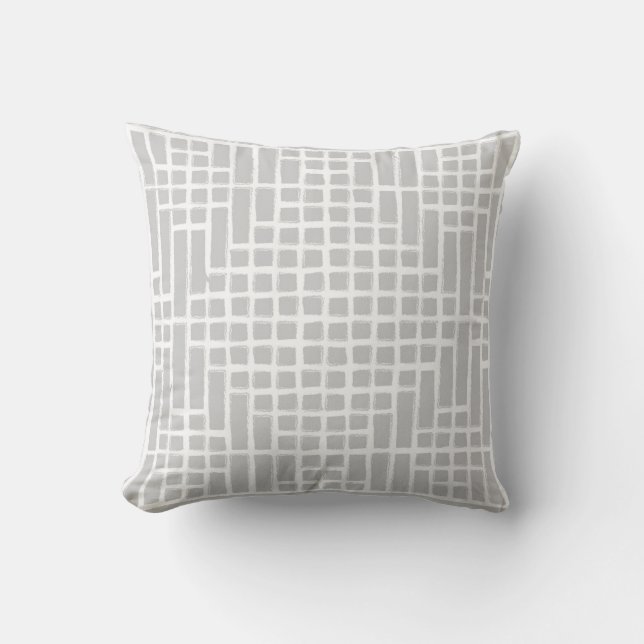 Coussin Motif Carré gris (Recto)