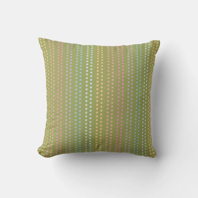 Coussin Motif Carré multicolore (Recto)