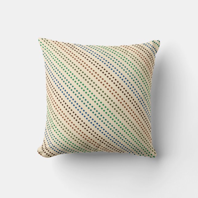 Coussin Motif Carré multicolore (Recto)