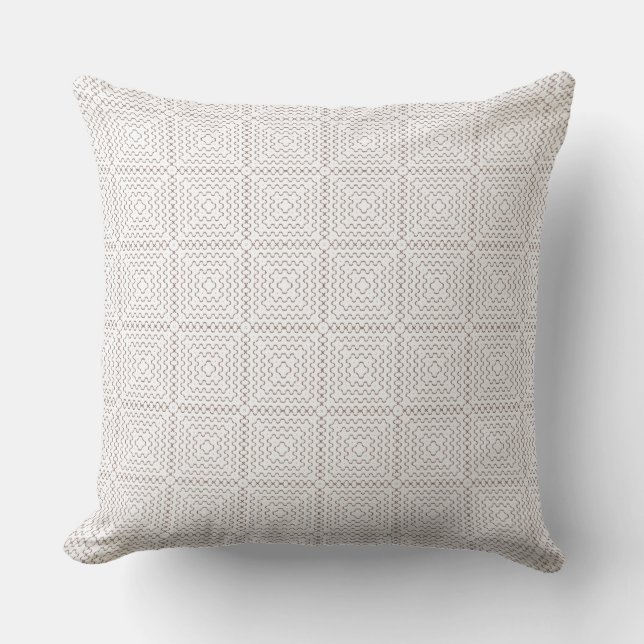 Coussin Motif Carré noir rétro (Recto)