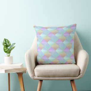 Coussin Motif Carré Pastel