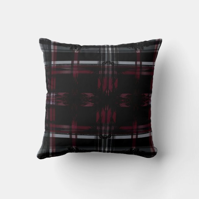 Coussin Motif carreauté gothique grunge dévasté cool (Verso)