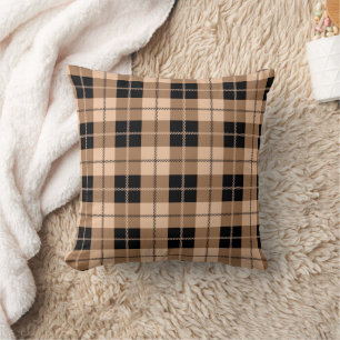 Coussin Motif carreaux d'automne 