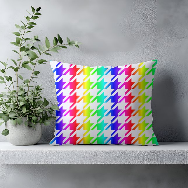 Coussin Motif carreaux moderne arc-en-ciel (Créateur téléchargé)
