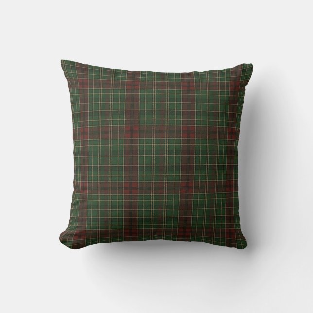 Coussin Motif carreaux rouge et vert rustique et robuste p (Recto)