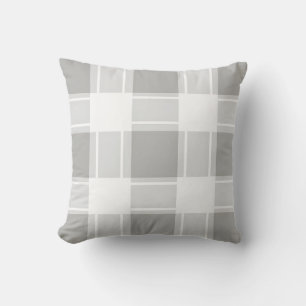 Coussin Motif carreaux ton gris moderne