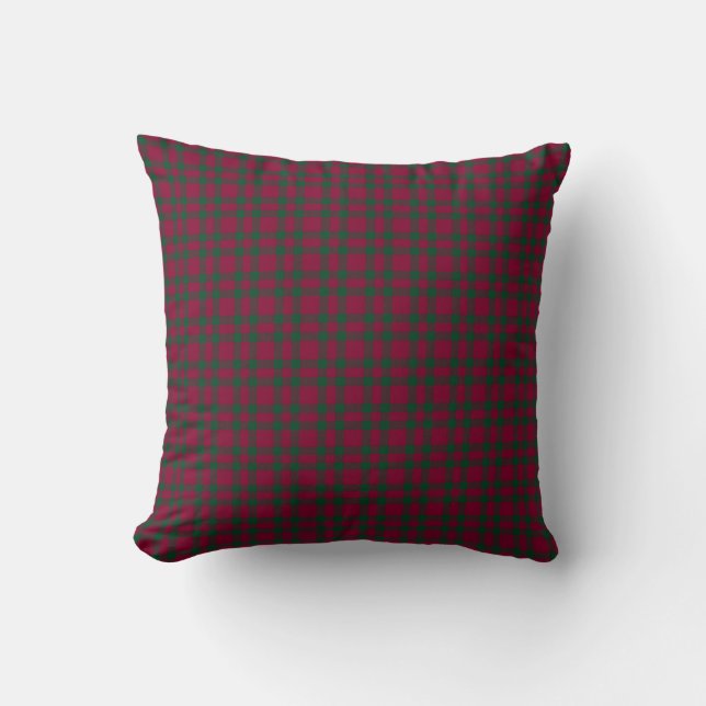 Coussin Motif carreaux vert Bourgogne (Recto)