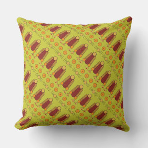 Coussin Motif CAT orange