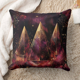 Coussin Motif céleste mystique améthyste sorcière