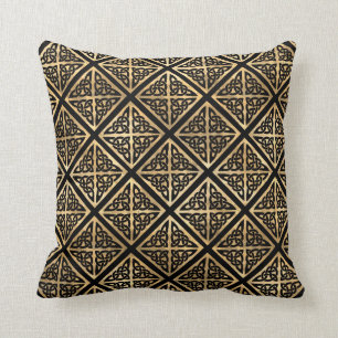 Coussin Motif celtique Black Gold