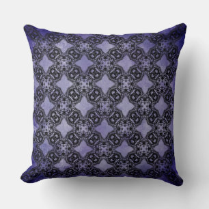 Coussin Motif Chaînes Diamants Noir & Violet
