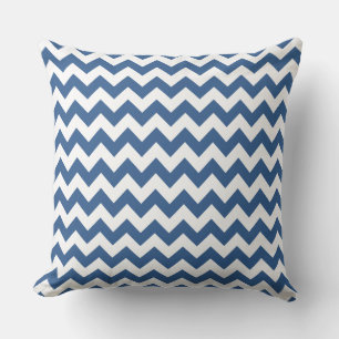 Coussin Motif Chevron bleu moderne