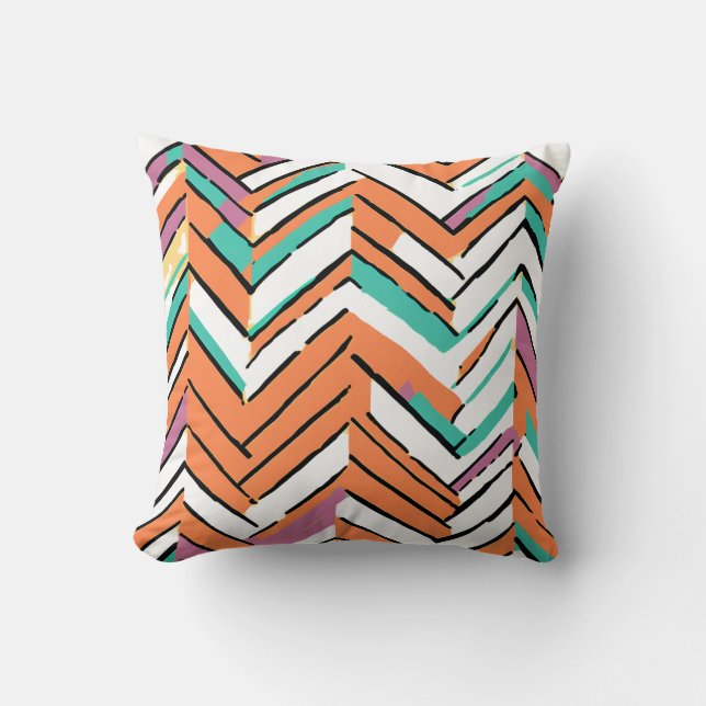 Coussin Motif Chevron couleur gras Herringbone (Recto)