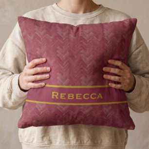 Coussin Motif Chevron en arête de poisson Luxueux Monogram