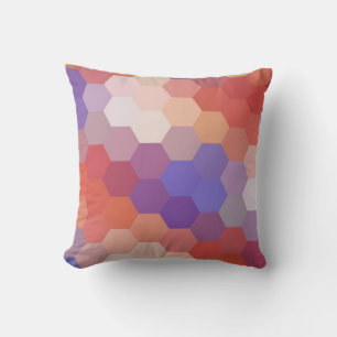 Coussin Motif Chevron Hexagone Vintage